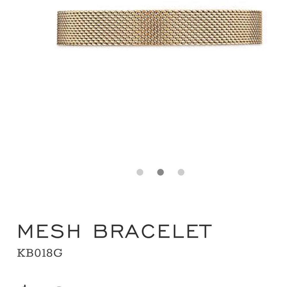 Gold mesh bracelet w/fold over clasp adjustable